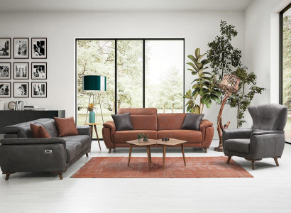 Sofa set 3 pieces living room three seater sofa couch modern armchair luxury